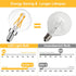 BRIMAX 10 Pack G16.5 Light Bulbs,Dimmable 4W E12 LED Bulbs Equivalent 40W Bulbs,Small Globe Edison Bulb 2700K Warm White,AC120V,Flicker Free for C...
