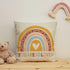 Boho Rainbow Home Decorative Throw Pillow Cover, You are So Loved Inspirational Quote Heart Cushion Case 18x18 for Girls Kids Bedroom Nursery Deco...