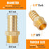 SUNGATOR Hose Barb Fittings 5/8 Inch Barb × 1/2 Inch NPT, Brass Air Hose Barb Fittings, 5/8" Barb to 1/2" NPT Male Hose to Pipe Fitting Adapter Co...