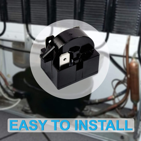 HQRP QP2-4R7 4.7 Ohm 3-Pin PTC Starter/Start Relay Replacement compatible with Mini Fridges, Compact Refrigerators, Beverage & Wine/Beer coolers, Deep Freezers, Beer/Wine Refrigerators