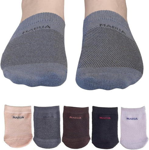 MABUA 8 Pairs Toe Socks Women No show Invisible Inside Shoes Non Skid Half Socks...