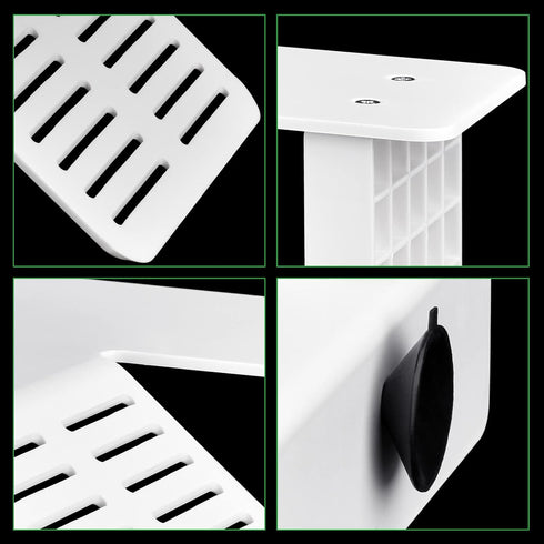 WEAVERBIRD Turtle Basking Platform, Turtle Tank Platform Aquarium Animal Sink Wharf, Double Decker Reptile Habitat, Climbing Shelf Turtle Tank Doc...