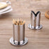 1PC V-shaped Toothpicks Holder Dispenser Toothpicks Storage Organizer Stainless Steel Toothpicks Dispenser for Personal Home Office Club Bar Hotel...