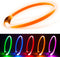 Led Dog Collars for Small Dog,Vizpet XS Light up Adjustable Collar USB Rechargeable Bright Safety Pet Collar for Cats Dogs(Orange)...
