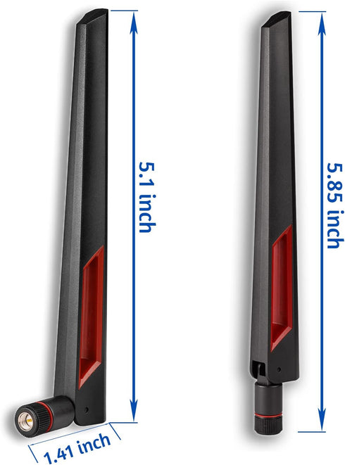 Superbat Dual Band WiFi Antenna 2.4GHz 5GHz 5.8GHz SMA WiFi Antennae for PC Desktop Computer Motherboard PCI PCIe WiFi Bluetooth Card Wireless Net...