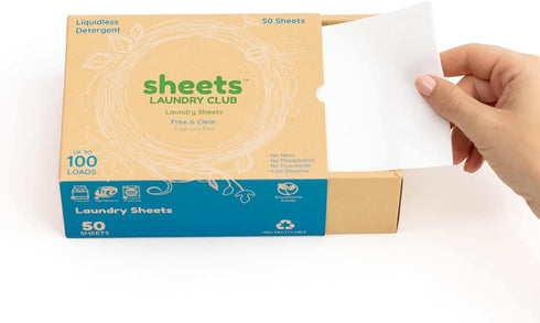 Sheets Laundry Club Laundry Detergent Sheets (Free & Clear Laundry & Dryer Sheets)...