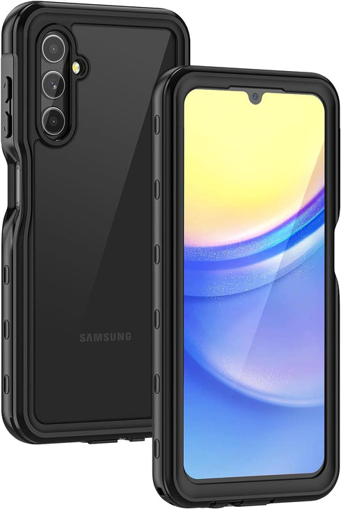 Lanhiem for Samsung Galaxy A15 5G Case, IP68 Waterproof Dustproof, Built-in Screen Protector, Rugged Full Body Shockproof Protective Cover for Sam...