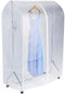 HANGERWORLD 4ft Clothes Garment Rack Cover for Open Closet Clear Showerproof COVER ONLY (48"x24"x65")...
