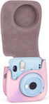 Phetium Instant Camera Case Compatible with Instax Mini 11/12,PU Leather Bag with Pocket and Adjustable Shoulder Strap (Magic Pink)...