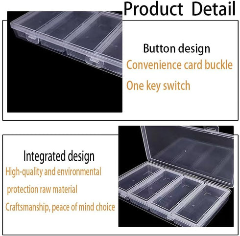 10 Pack Rectangular Plastic Storage Containers Box?Bead Organizers Box and Organizer Transparent Boxes with Hinged Lid for Storage of Small Items,...
