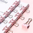 Pink Paper Clips and Binder Clips Set, 3 Pack, 216 pcs, Metal Assorted Sized Binders with Push Pins, Cute Office Supplies for Desk, Desk Accessori...