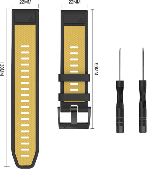 ISABAKE Sport Watch Bands for Fenix 5, Compatible with Fenix 7/Fenix 5 Plus/Fenix 6/Fenix 6 Pro/Forerunner 935/Forerunner 945/Approach S60/Quatix ...
