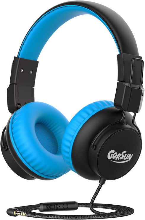 gorsun Kids Headphones, 85dB/94dB Volume Limited, Wired Headphones with Mic, Sharing Function, Adjustable Toddler Headphones for School/Tablet/PC....