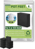 vensovo 1 Inch Pot Feet for Outdoor Planters - 8 Pack Pot Risers Elevate up 1/2 inch, Rubber Planter Feet for Outdoor Pots, Plant Pot Feet for Med...