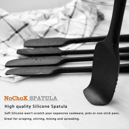 Silicone Spatula Set of 4, Spatulas Silicone Heat Resistant, Rubber Spatula, Silicone Kitchen Utensils Set for Cooking, Non-Stick BPA Free Cooking...