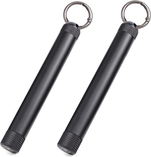 2 Pack Metal Storage Tube Container - Waterproof Holder Case Tube Container with Keychain, Safe for Money, Travel Items, Multitool EDC Every Day C...