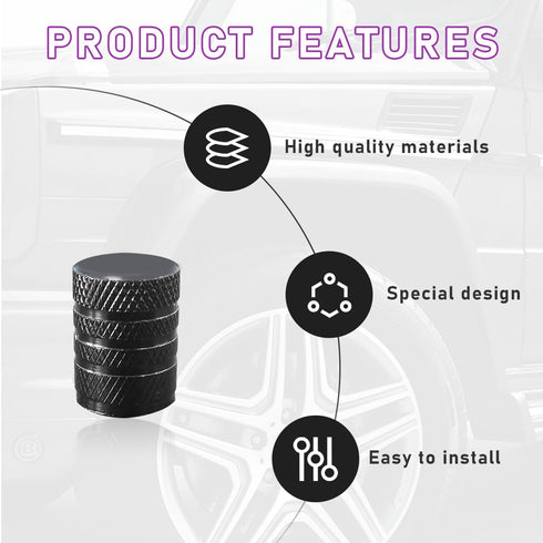 10 PCS Car Tire Valve Stem Caps, Anodized Aluminum Wheel Stem Covers, Corrosion Resistant Car Tire Air Caps, Vehicle Exterior Accessories for Car,...