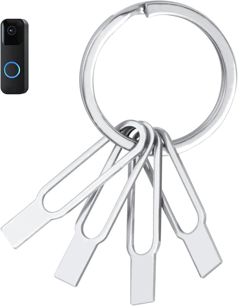 4 PCS Doorbell Key Replacement Tool for Blink Replacement Doorbell Key Reset Key Replacement Part Tool Doorbell Opening Tool for Blink Video Doorb...