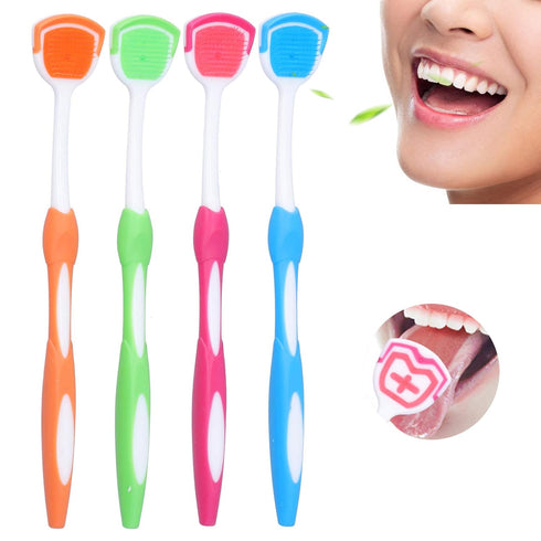 Tongue Scraper, Tongue Cleaning Brush Care, Plastic Tongue Scraper Travel Portable Freshen Breath Tongue Brush Cleaner for Oral Care...