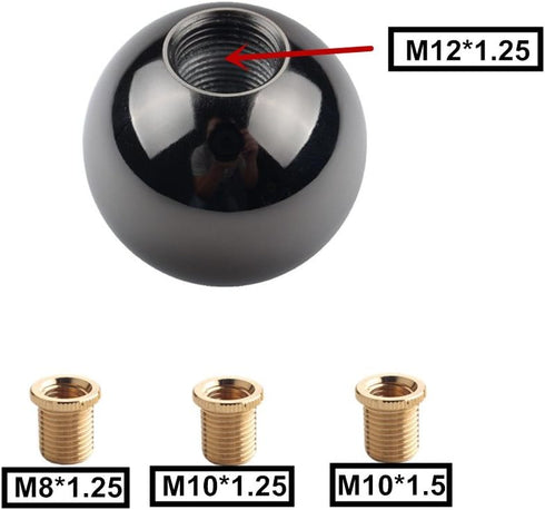 DEWHEL JDM Gun-Black Nickel Round Shift Knob for Both Manual or Automatic Fit Acura Honda Mazda Nissan Toyota 5-Speed 6-Speed¡...