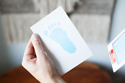 Pearhead Newborn Baby Handprint and Footprint Kit - No Mess Clean-Touch Ink Pad with Impression Cards, Baby Boy Keepsake, Perfect Keepsake for Fam...