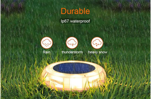 Solar Powered Ground Lights with Long-Lasting LEDs - Eco-Friendly, Water-Resistant, and Easy to Install....