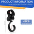 4 Pcs Walker Hook Hanging 360° Rotation Stroller Hooks for Hanging Diaper Bag Hanger Stroller Hooks for Walker Rollator Wheelchair Shopping Cart...