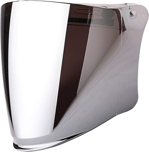 Flip Shield Visor for 3-Snap Motorcycle Half Open Face Helmets (Chrome Mirror)...