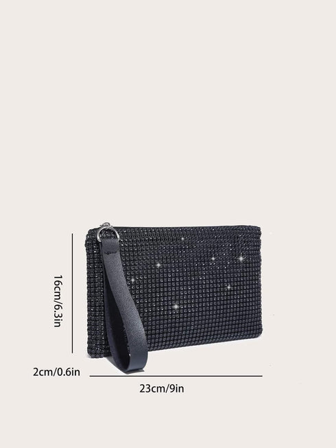 Verdusa Women's Rhinestone Evening Bag Clutch Handbags Glitter Wristlet Purse...