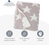 Living Textiles Grey Stars Chenille Soft Baby Blanket Reversible Premium Cozy Fabric for Best Comfort - for Infant,Toddler,Newborn,Nursery,Boy,Gir...