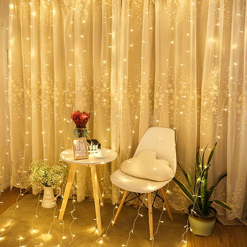 Twinkle Star 6.6x9.8ft 300 LED Curtain Lights, Fairy String Lights with Remote Control, Timer, for Wedding Party Bedroom Home Garden Bedroom Indoo...