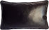 Imitation Leather 12"x20" Inch Black Bolster Pillow Case/Cushion Cover Hand-Crafted Stitch Trendy Modern Style Decorative/Throw Lumbar for Home, O...