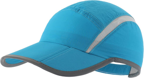 Connectyle Foldable Mesh Sports Cap with Reflective Stripe Breathable Sun Runner Cap...
