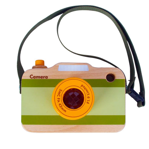 Wooden Mini Pretend Camera Toy for Toddlers 1 2 3 Years Old, Neck Hanging Photographed Props for Boys Girls Children Kids...