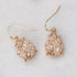 Humble Chic Teardrop Dangle Earrings for Women with Simulated Druzy Stones in Gold or Silver Tone...