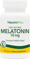Natures Plus Melatonin 10 mg - 90 Fast-Acting Tablets - Promotes Healthy Sleep - Vegan, Gluten Free - 90 Servings...