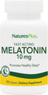 Natures Plus Melatonin 10 mg - 90 Fast-Acting Tablets - Promotes Healthy Sleep - Vegan, Gluten Free - 90 Servings...