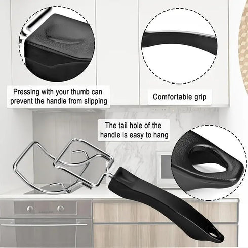 (2-PCs) Air Fryer Convection Toaster Oven Tray Extractor,Grills Extractor,Grills Clip,Scald Resistant Clip,Durable Handle Tool, Oven Tray Handle, ...