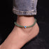 Simple Adjustable Green Aventurine Beaded Anklet Protection Amulet Ankle Bracelets for Women Wealth and Prosperity Handmade Evil Eye Jewelry Boho ...