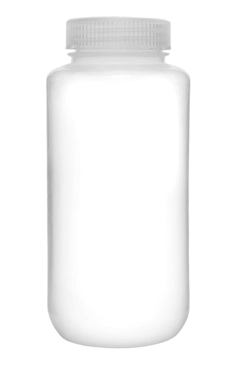 EISCO Reagent Bottle, 1000ml - Wide Mouth with Screw Cap - Polypropylene - Translucent Labs...