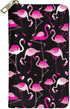 YISHOW Pink Flamingos Wallet Slim Thin Leather Purse Wallet With Zip Around Clutch Casual Handbag For Phone Key Credit Cards...