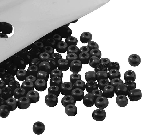 PH PandaHall 1900 Pcs 8/0 Glass Seed Beads, 3mm Round Waist Beads Mini Spacer Beads for Earring Bracelet Necklace Choker Jewelry Making Halloween ...