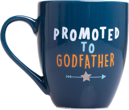 Pearhead Promoted to Godfather Mug, Godfather Proposal Gift, Godfather Keepsake, Best Godfather Gifts, Blue, 14 oz...