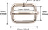 BIKICOCO Metal Slide Adjuster Buckle Tri-Glides with Movable Center Bar, for Straps, 0.6 x 0.51 Inch, Silver, Pack of 50...