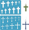 GORGECRAFT 2 Styles Cross Christian Symbol Stencil Jewelry Shape Template Reusable Christ Stencils Christmas Earrings Making Templates for Earring...