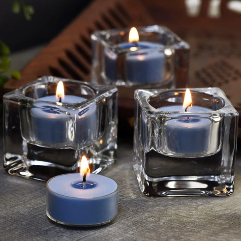 DEYBBY SoyWax Scented Tealight, 12 Pack Natural Fragrance Long Lasting Clear Cup Aromatherapy Candle Set, Smokeless& Long Lasting|for Gfit, Annive...