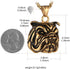 Fierce expression pet pendant gift gold-plated stainless steel bulldog head necklace 22+2 inch chain...