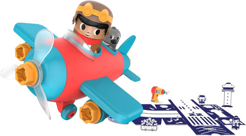 Educational Insights Design & Drill Bolt Buddies Plane Take Apart Toy with Electric Toy Drill, Preschool STEM Toy, Gifts for Boys & Girls, Ages 3+...