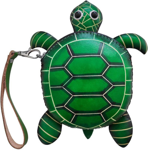 1 Pcs Leather Zipper Coin Purse Turtle Shaped Wallet, Wrist Bag,Hand Bag,Coin Organizer, Change Holder,Card Case, Mini Leather Zipper Storage Bag ...