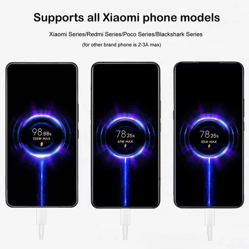 6A for Xiaomi Charger Cable, 120W Hypercharge Turbo USB Type C Fast Charging Cable for Xiaomi 14 13 12 13t 12t 12s Pro Lite Redmi Note K70 K60 K50...